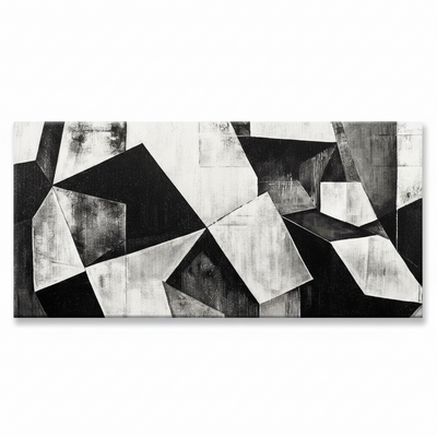 Black and White Wall Art Decor Canvas Art Wall Decor Minimalist Wall Art Geometric Color Block Canvas Artwork Paintings Wall Decor Modern Bedroom Art Office Home Decor Wall 20"X 40"