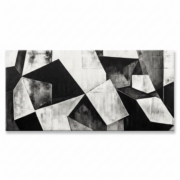 Black and White Wall Art Decor Canvas Art Wall Decor Minimalist Wall Art Geometric Color Block Canvas Artwork Paintings Wall Decor Modern Bedroom Art Office Home Decor Wall 20"X 40"