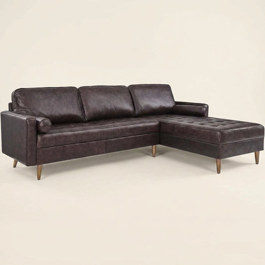 Valour Sectional, 98" Sofa, Brown — Studio Shot