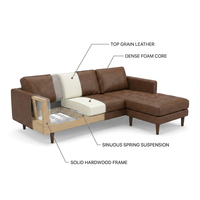 Valour Sectional, 98" Sofa, Brown — How It Works